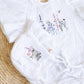 Little Swan Romper(only)- Wildflowers embroidery