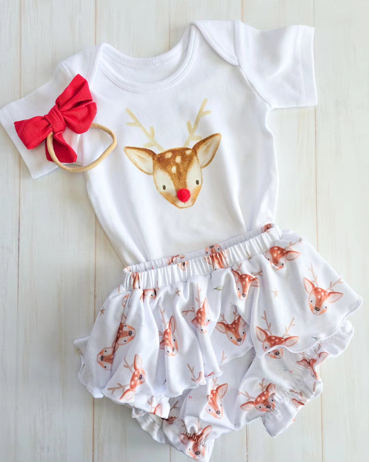 Girls 3 piece Reindeer set