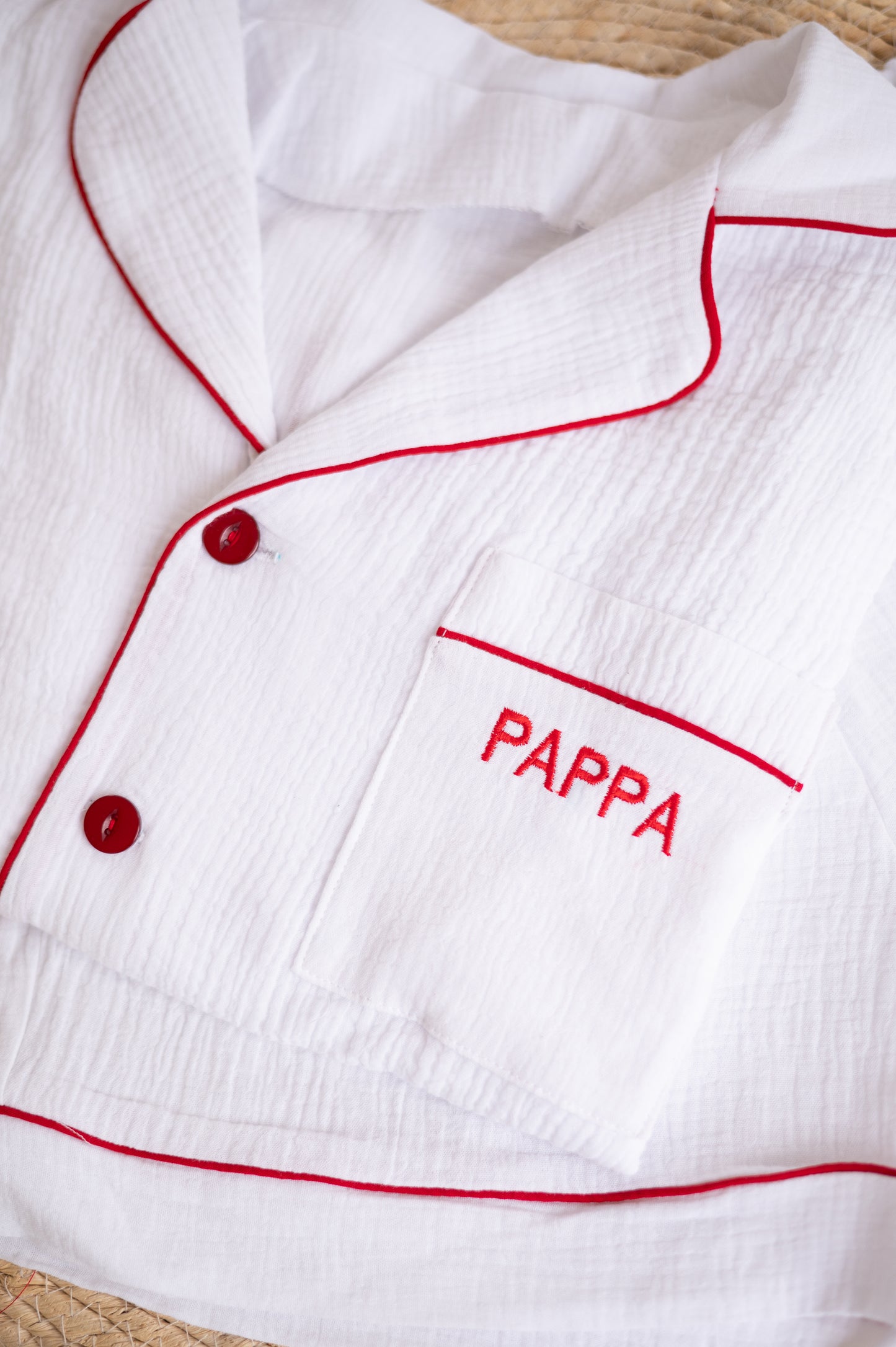 Men's Matching Christmas PJs- Muslin set with personalisation