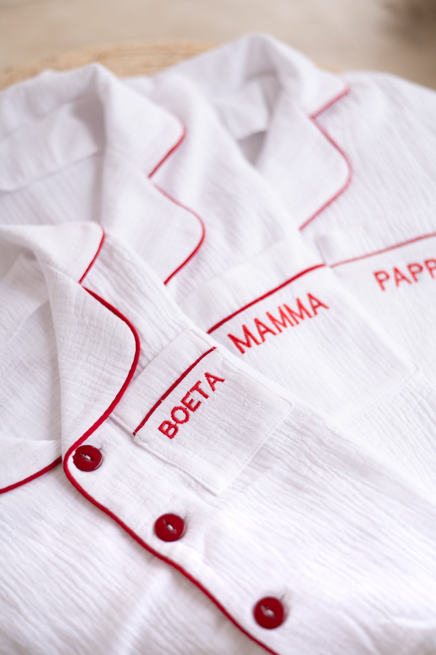 Ladies Matching Christmas PJs- Muslin Set with Personalisation