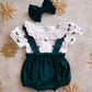 Embroidered Holly Suspender Set