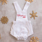 Classic Christmas romper with personalised embroidery