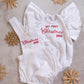 Classic Christmas romper with personalised embroidery