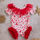 Christmas Tulle Bodysuit-  Red Christmas