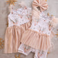 Cross over dress with tulle detail- Winter Deers