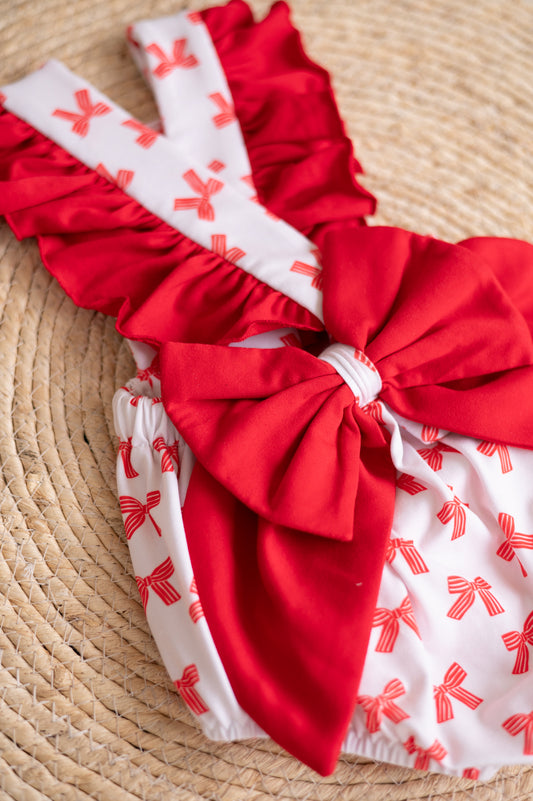 Big Bow Christmas Romper