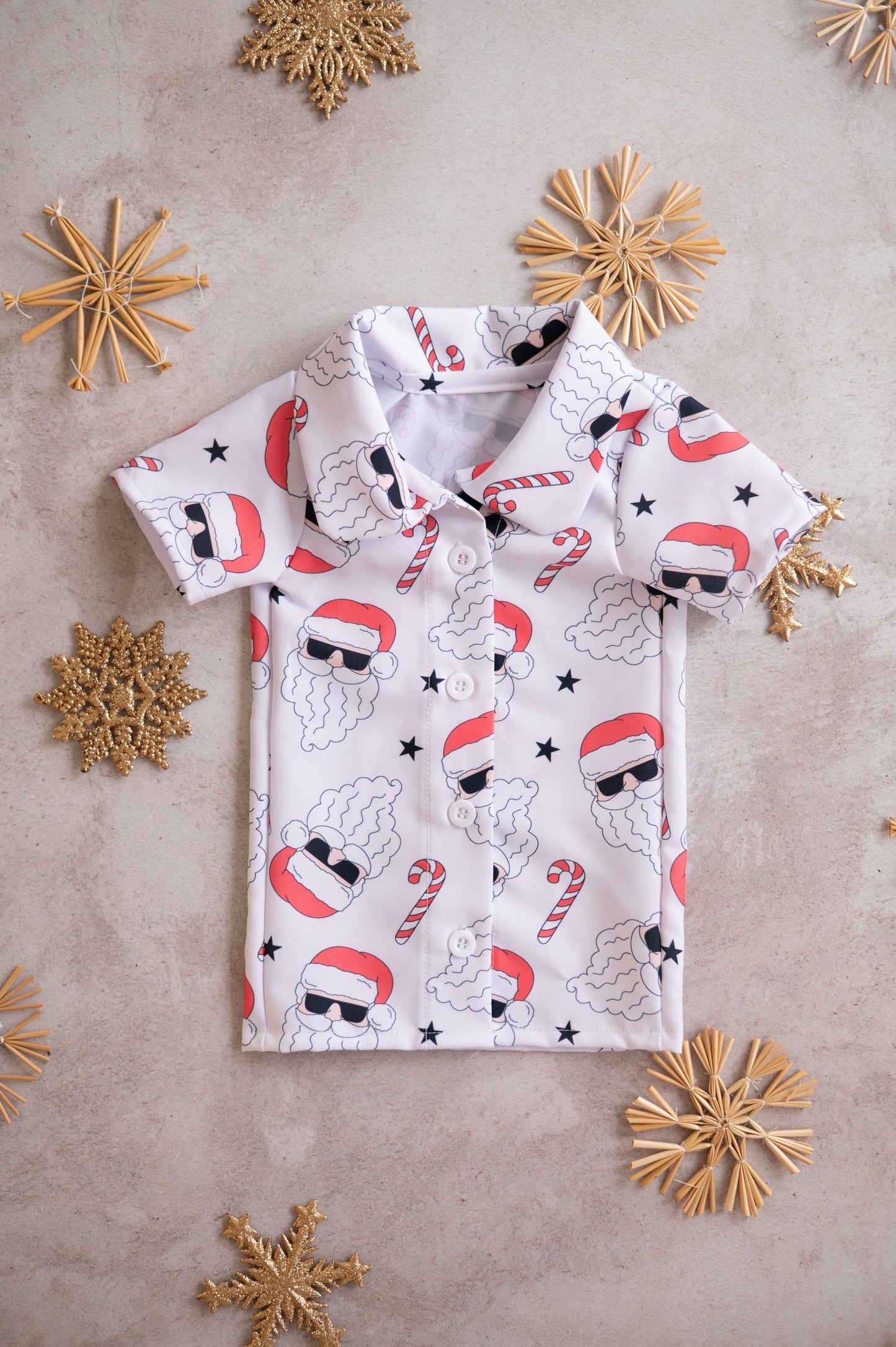 Button down Shirt- Cool Santa