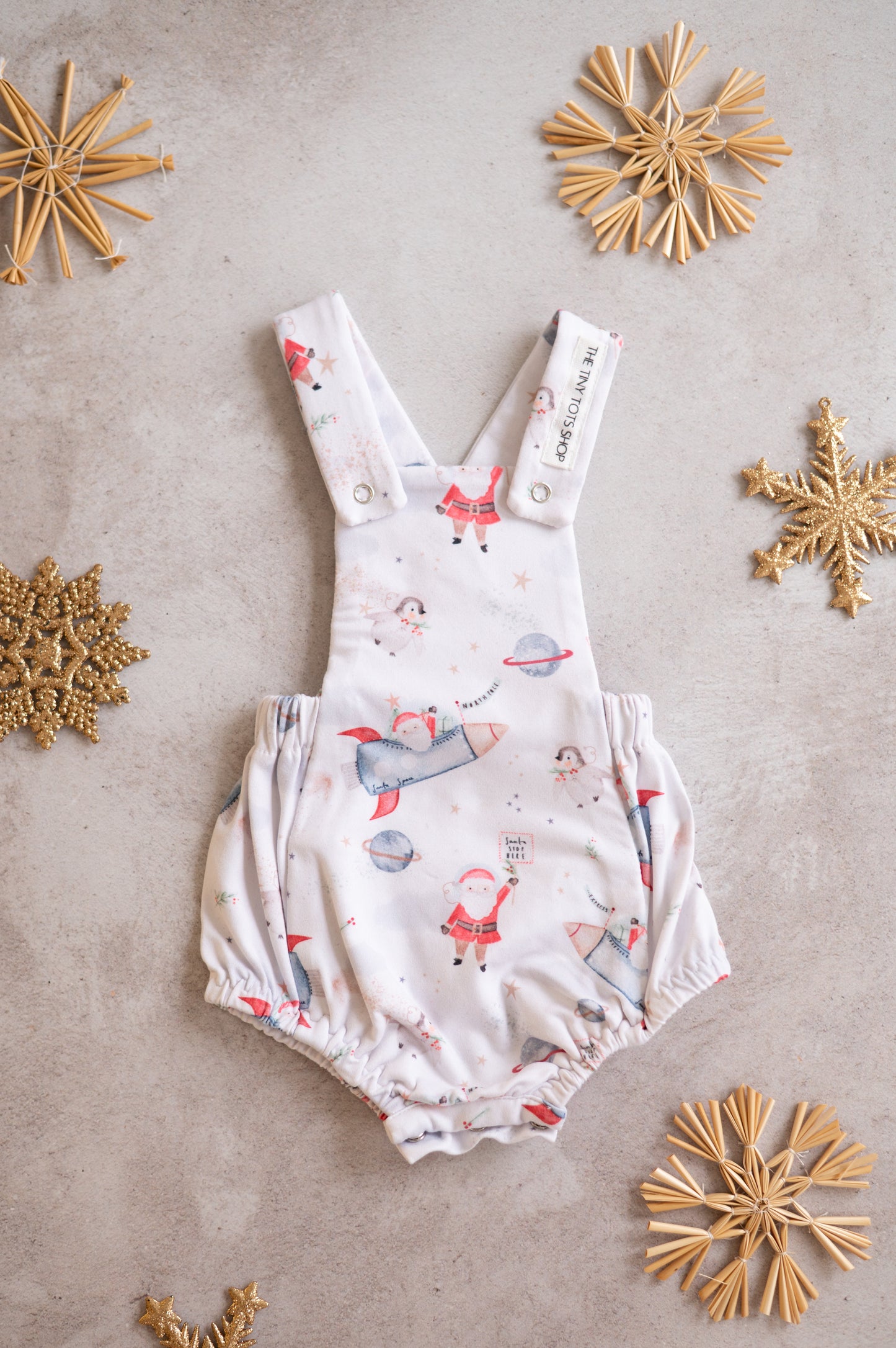 Christmas Romper(only)-Santa Space