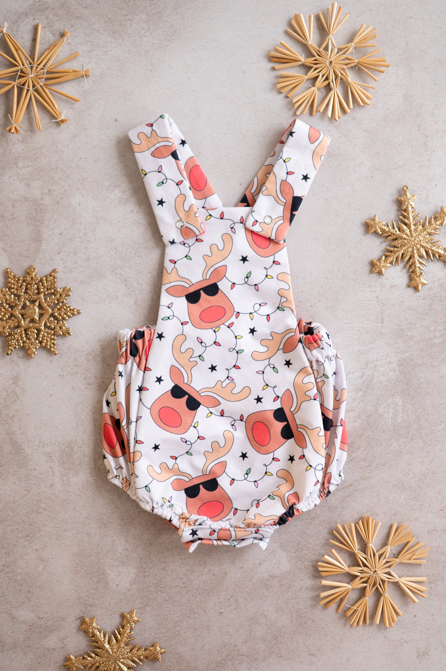 Classic Christmas Romper- Deer Dude