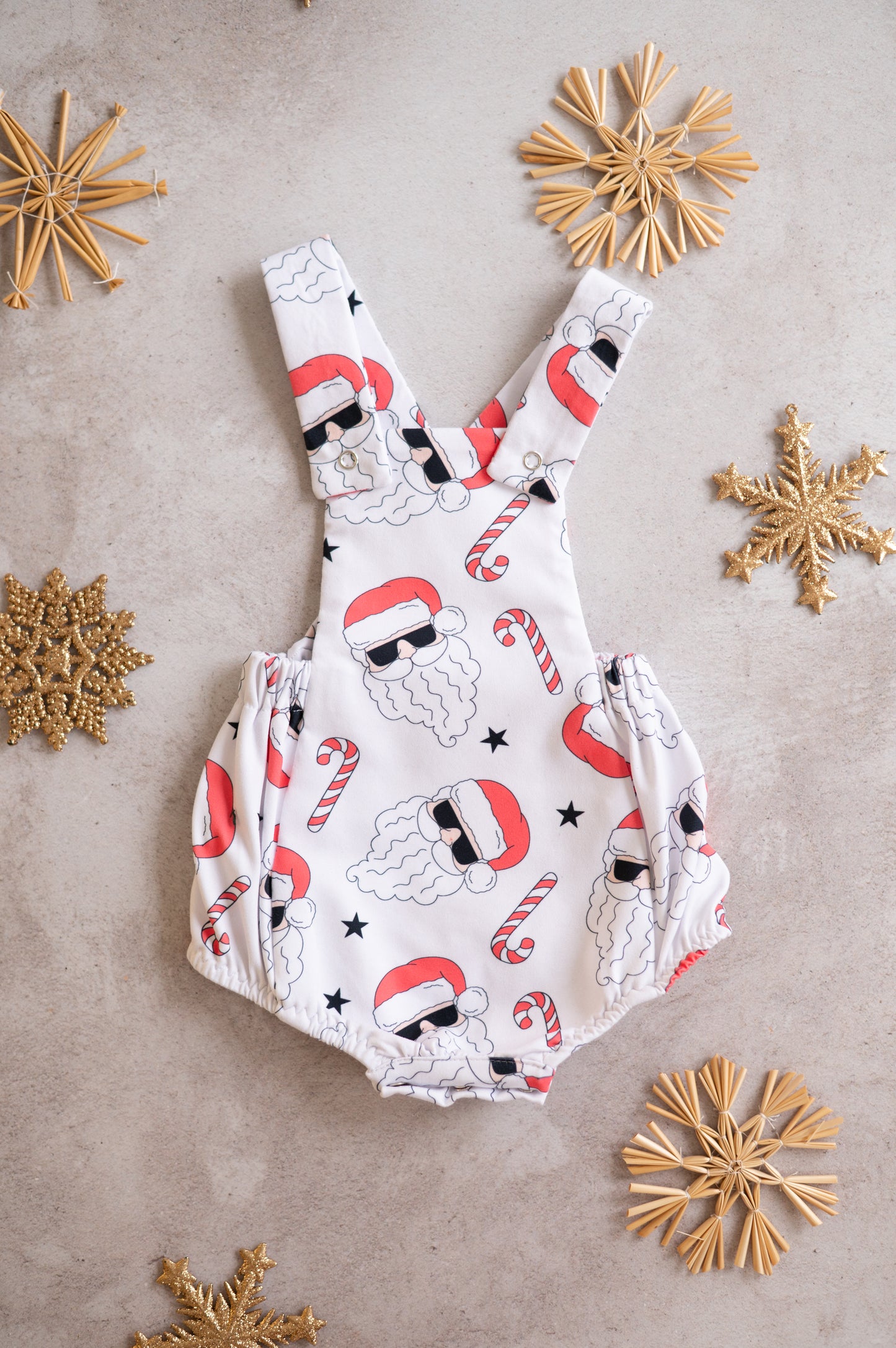Classic Christmas romper- Cool Santa