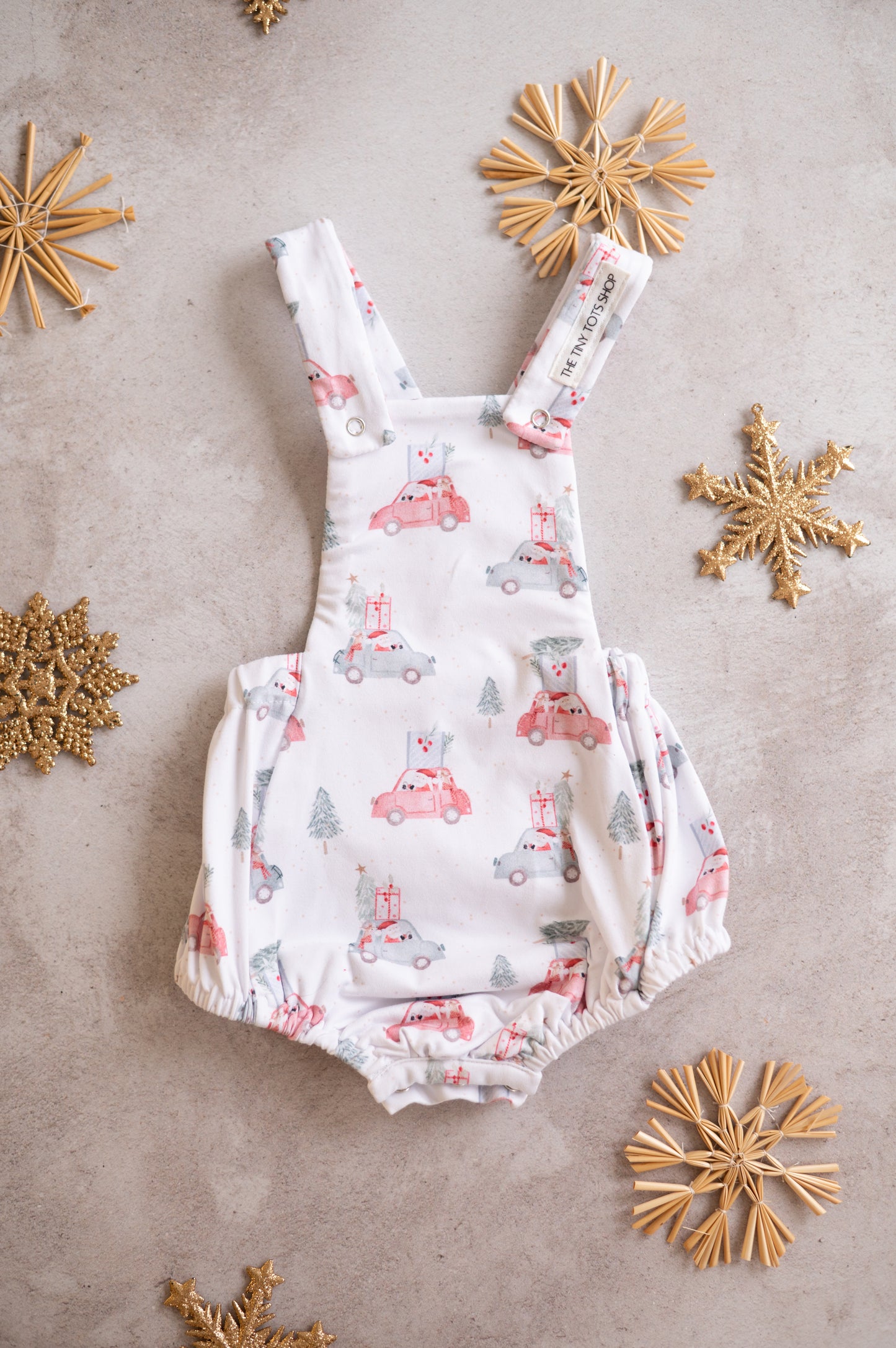 Christmas Romper - Santa Cars