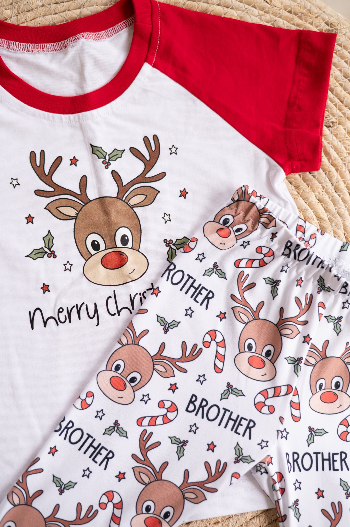 Reindeer Matching PJs- Brother/Sister/Baby