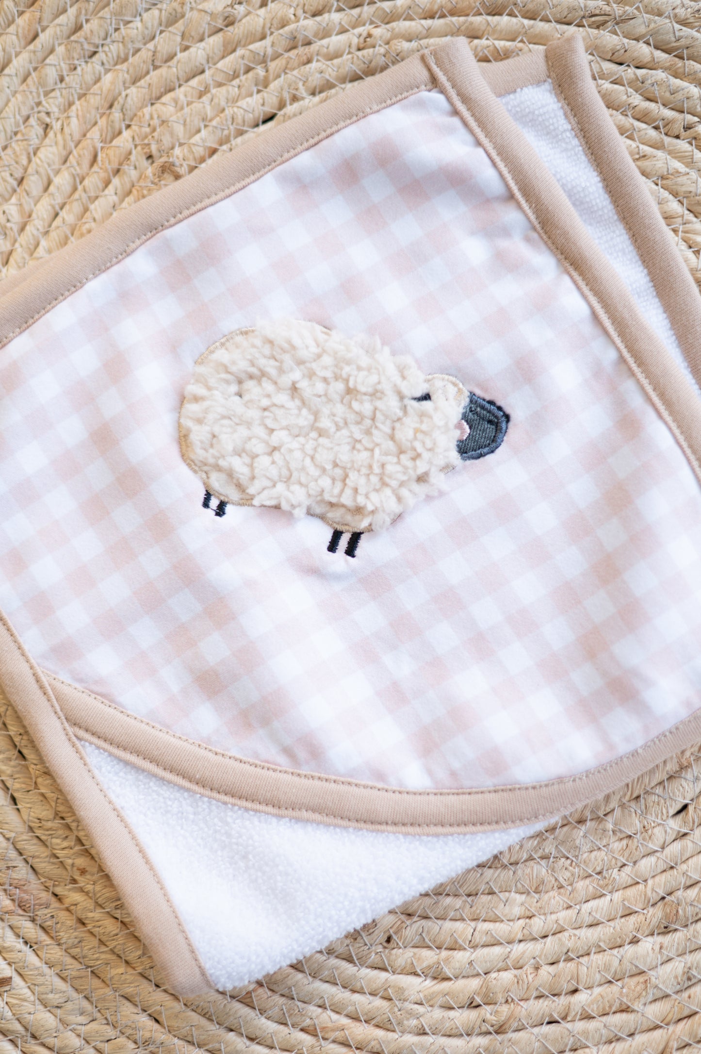 Burp Cloth- Sheep applique