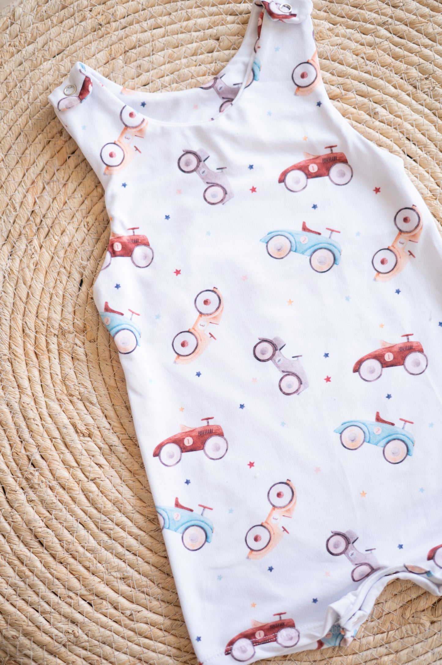 Summer Romper- Vintage Cars