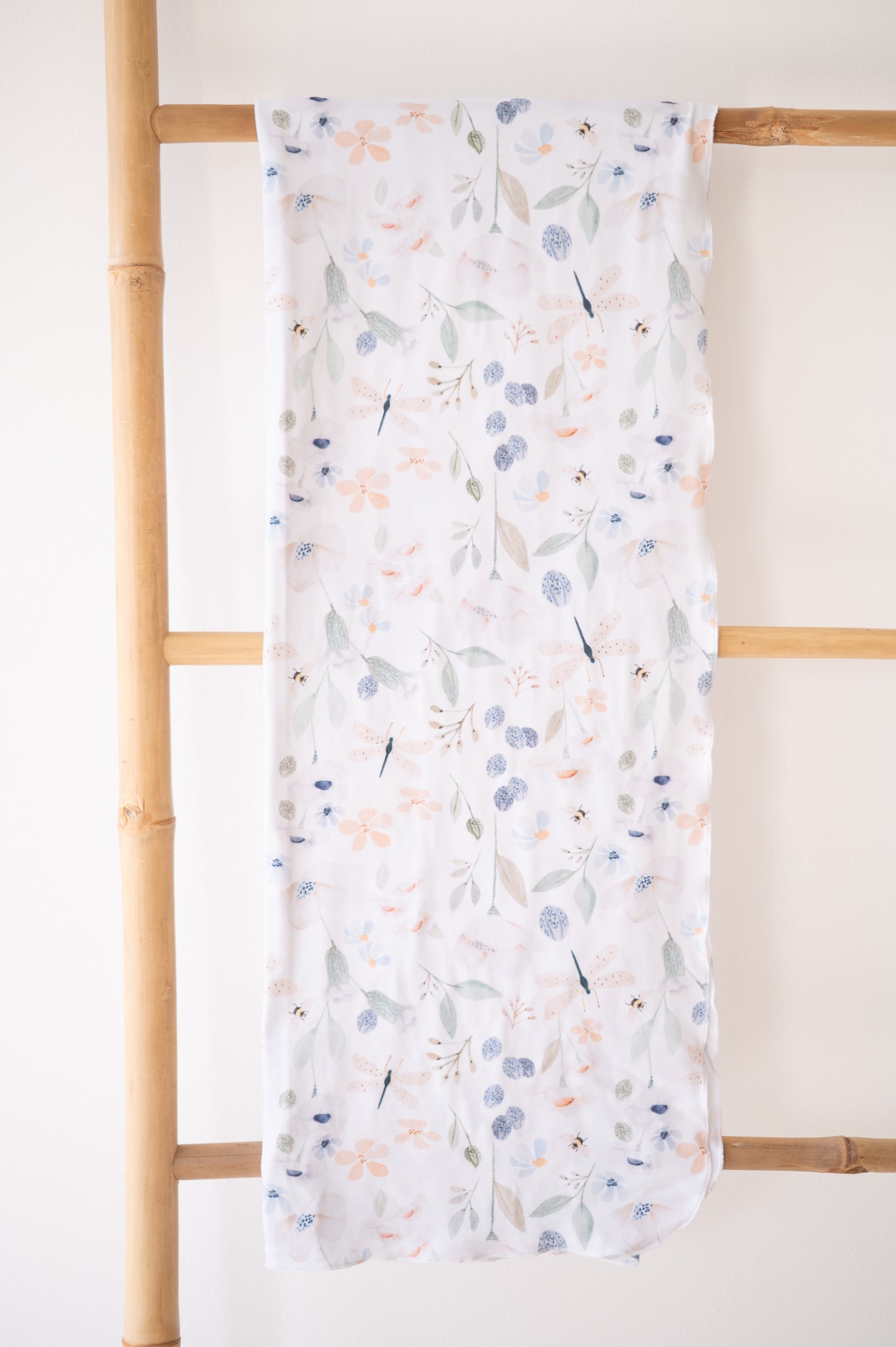 Swaddle blanket 2pc set- Dragonflies and Flowers