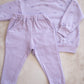 Bow embroidered Sweater and Tracksuit- Lilac