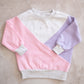 Color Block Sweater- Pink, Lilac and Grey