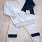 Color Block Tracksuit set- Navy, Light blue and Grey
