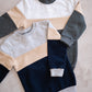 Color Block Tracksuit set- Navy, Stone and Grey