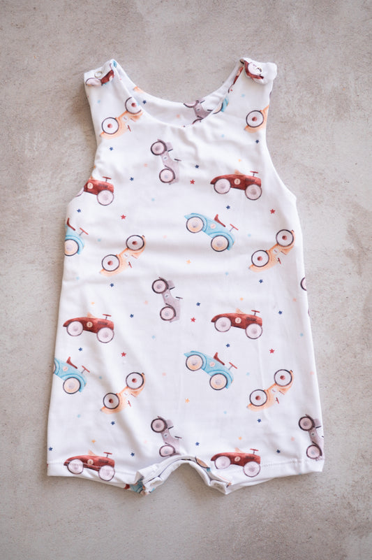 Summer Romper- Vintage Cars