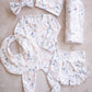 Round Bib- Dragonfly and Flowere
