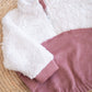 Cozy Sweater- Dusty Pink Corduroy & Sherpa Fleece
