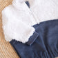 Cozy Sweater- Blue Corduroy and Sherpa Fleece