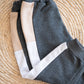 Color block Tracksuit set- Charcoal, Stone & Grey Melange