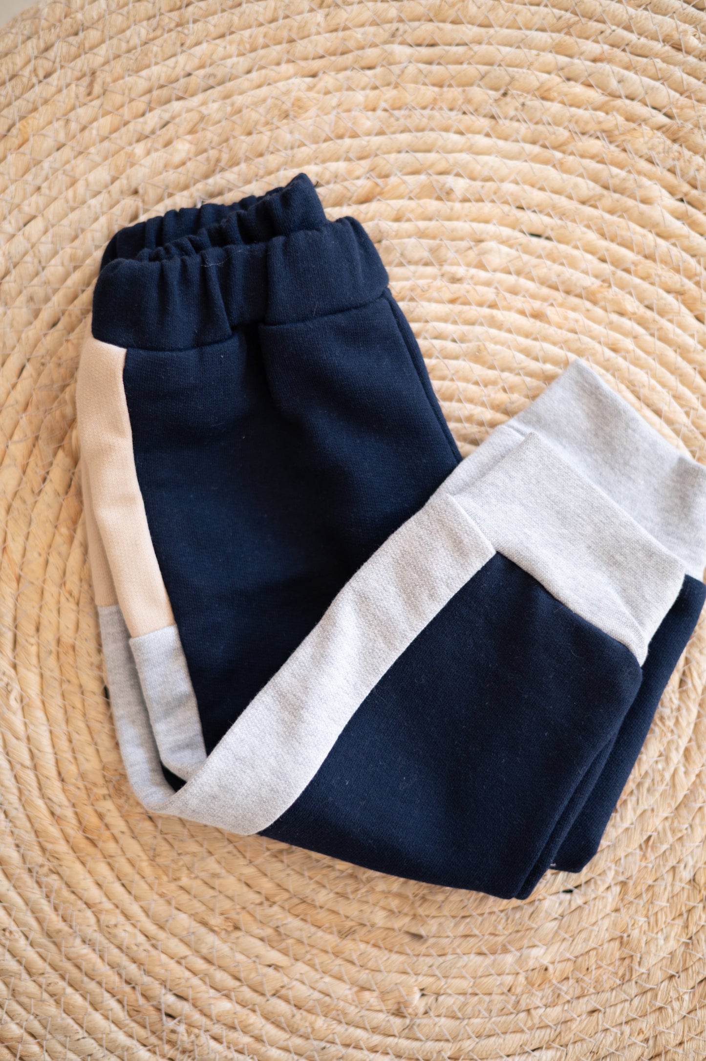 Color Block Tracksuit set- Navy, Stone and Grey