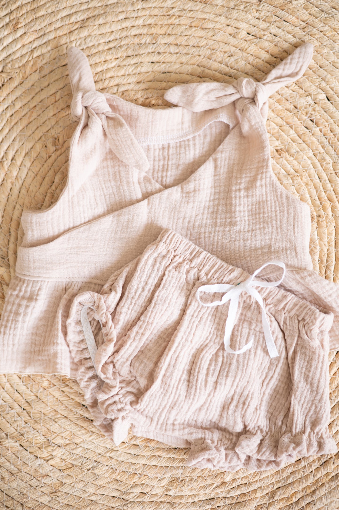 Tie knot summer set-Beige