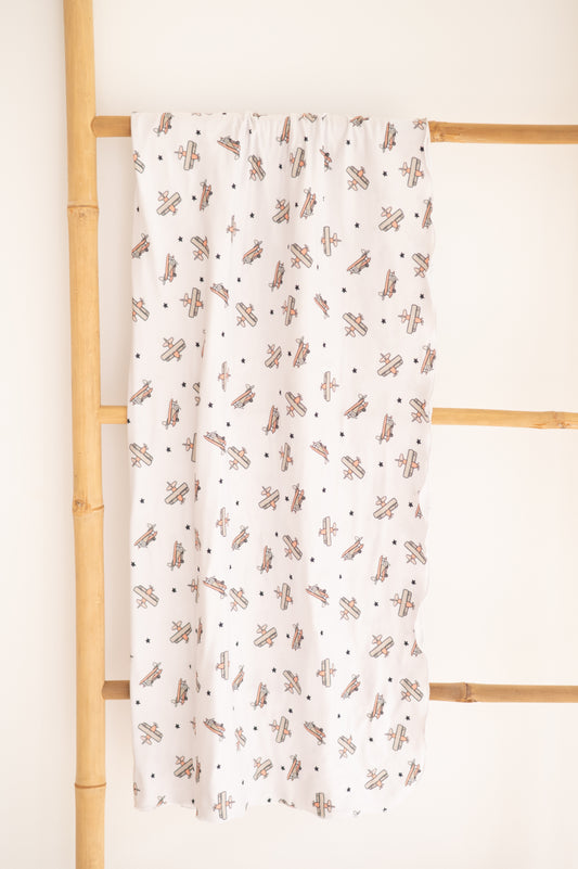 Swaddle Blanket set- Vintage Planes