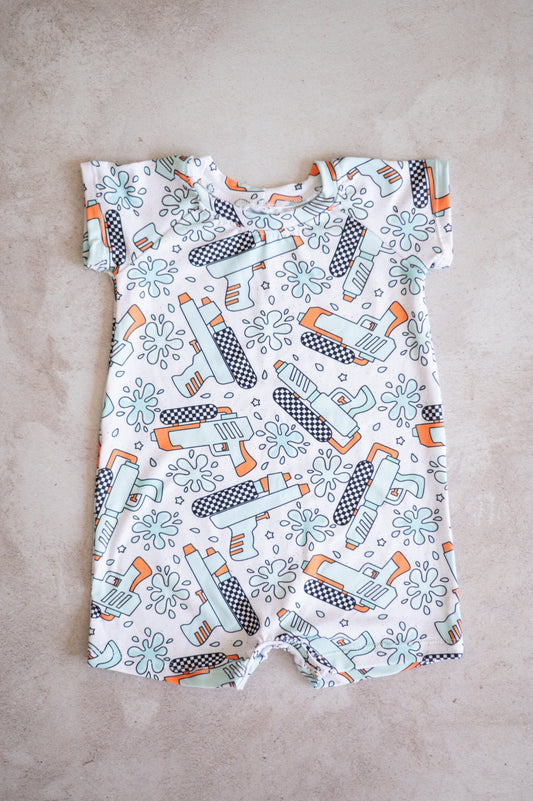 Raglan Romper- Splish Splash