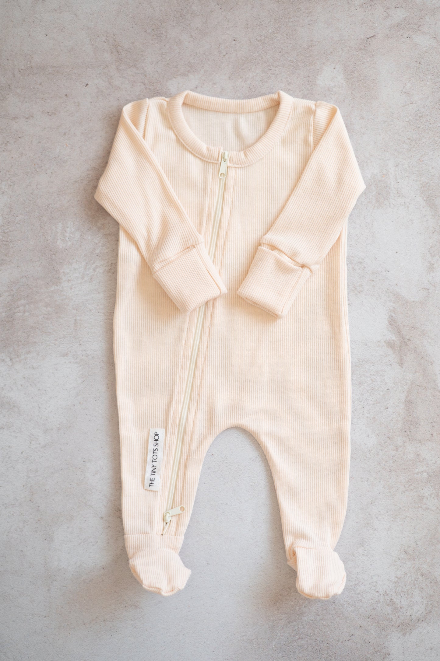 Zippy Grow (Only)- Cream Rib Knit