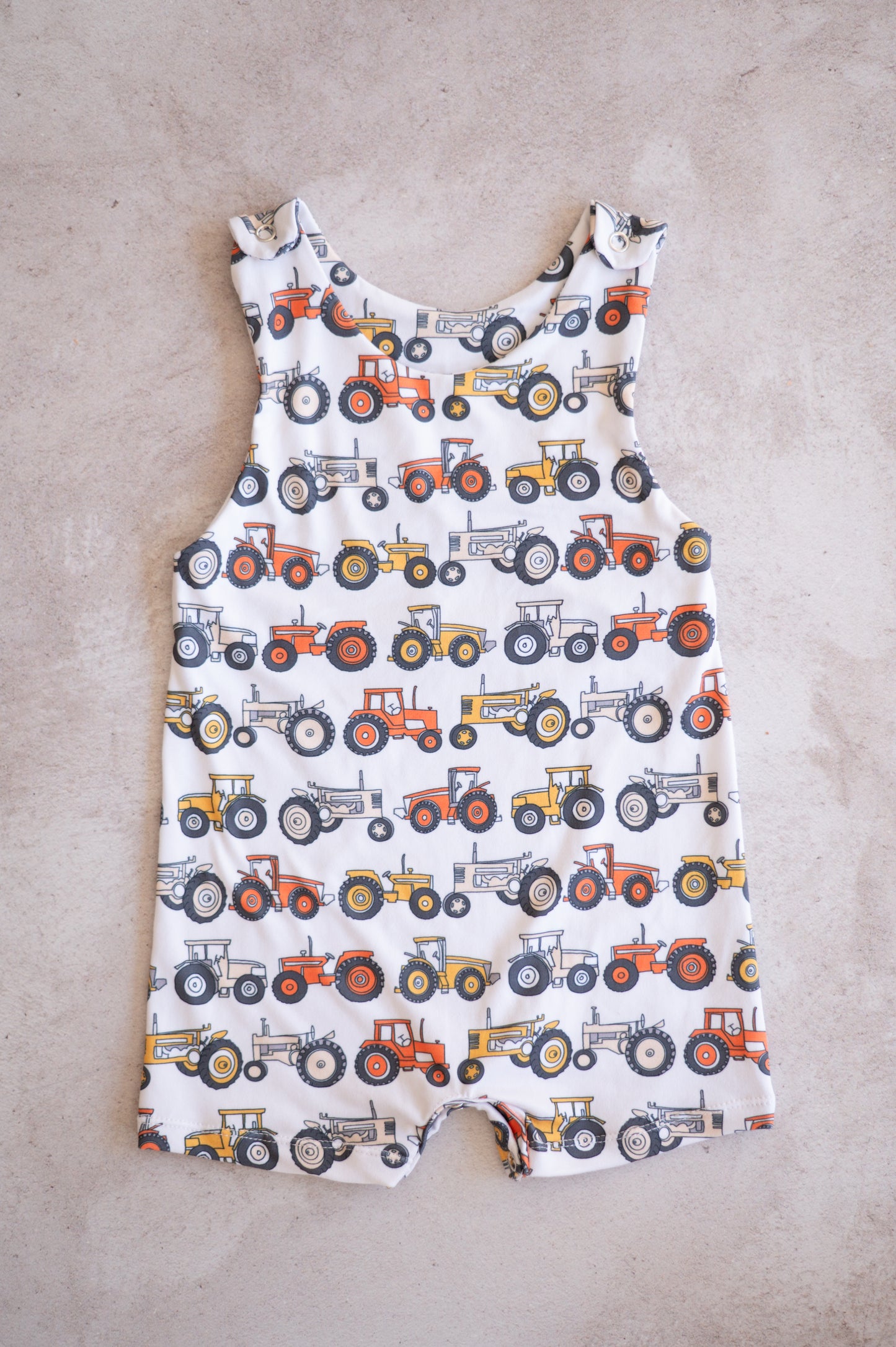 Summer Romper- Tractors