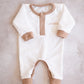 Henley Romper- Milk and Mocha