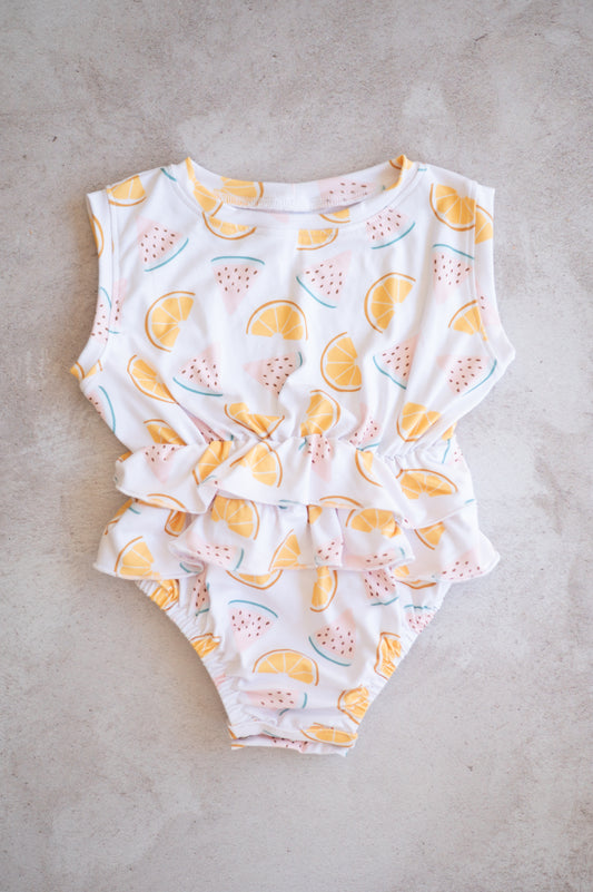 Lauren Romper- Watermelon and Oranges