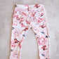 Frilly Bum Leggings- Pink and White Peonies