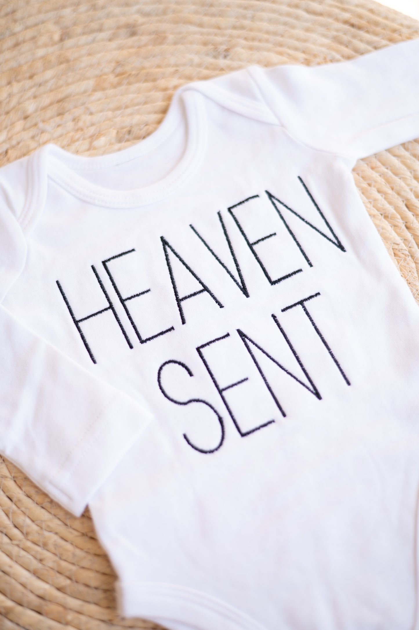 Embroidered Bodysuit-Heaven sent