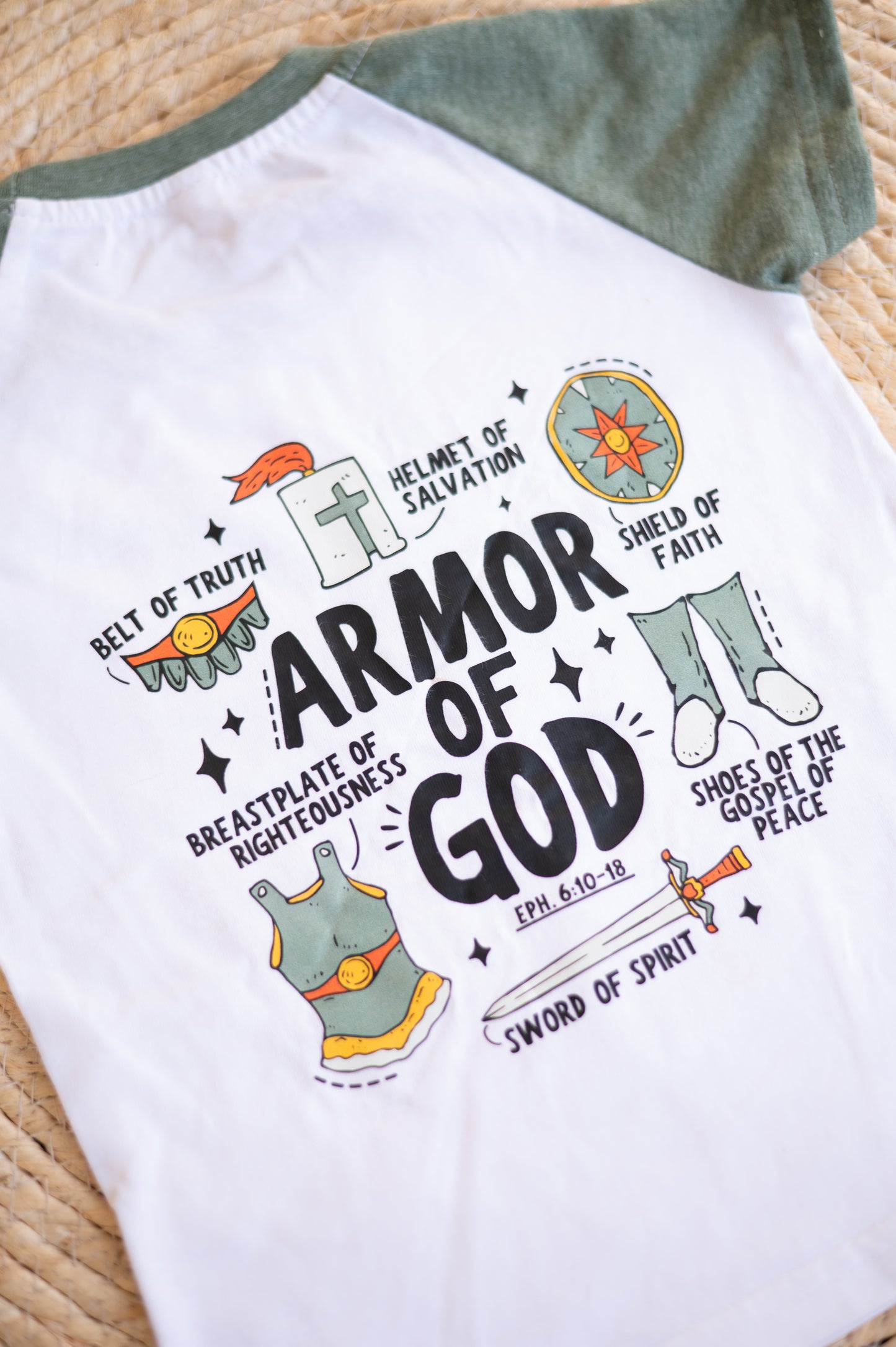 Armor of God Shirt (Front and back detail)