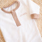 Henley Romper- Milk and Mocha