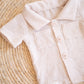 Boys Linen Set- White and Stone