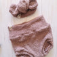 Fluffy Bummy Set- Dusty Pink