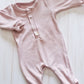 Henley Romper- Dusty Pink