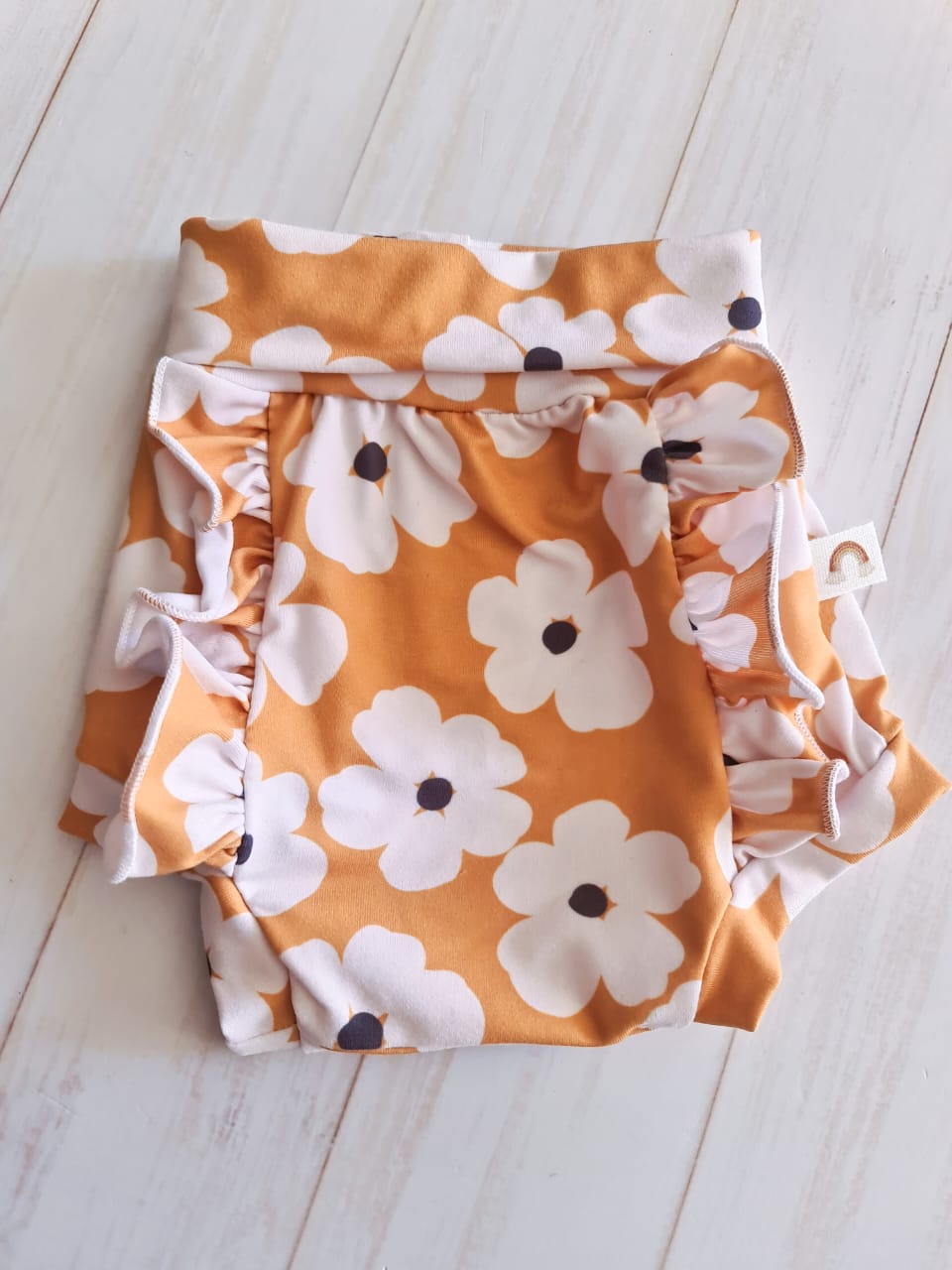 Front Ruffle Bloomers- Retro Daisies