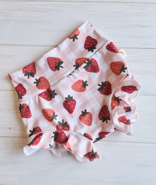 Ruffle Bloomers- Strawberries