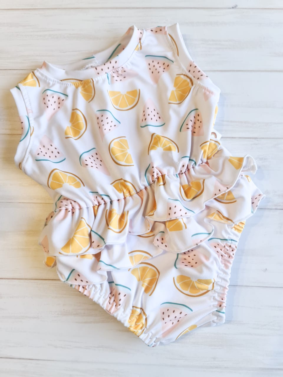 Lauren Romper- Watermelon and Oranges