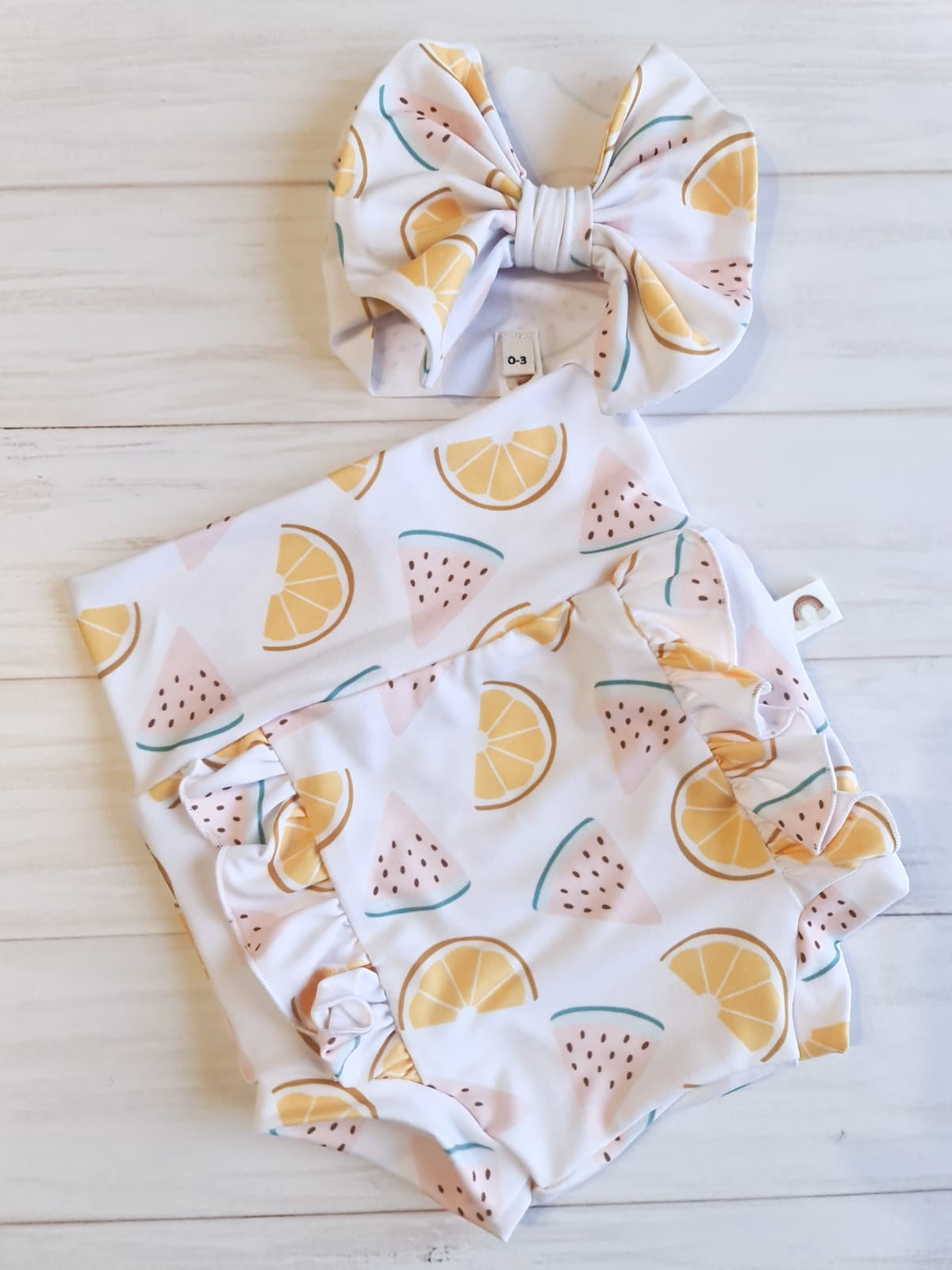 Front Ruffle Bloomers- Watermelon and Oranges