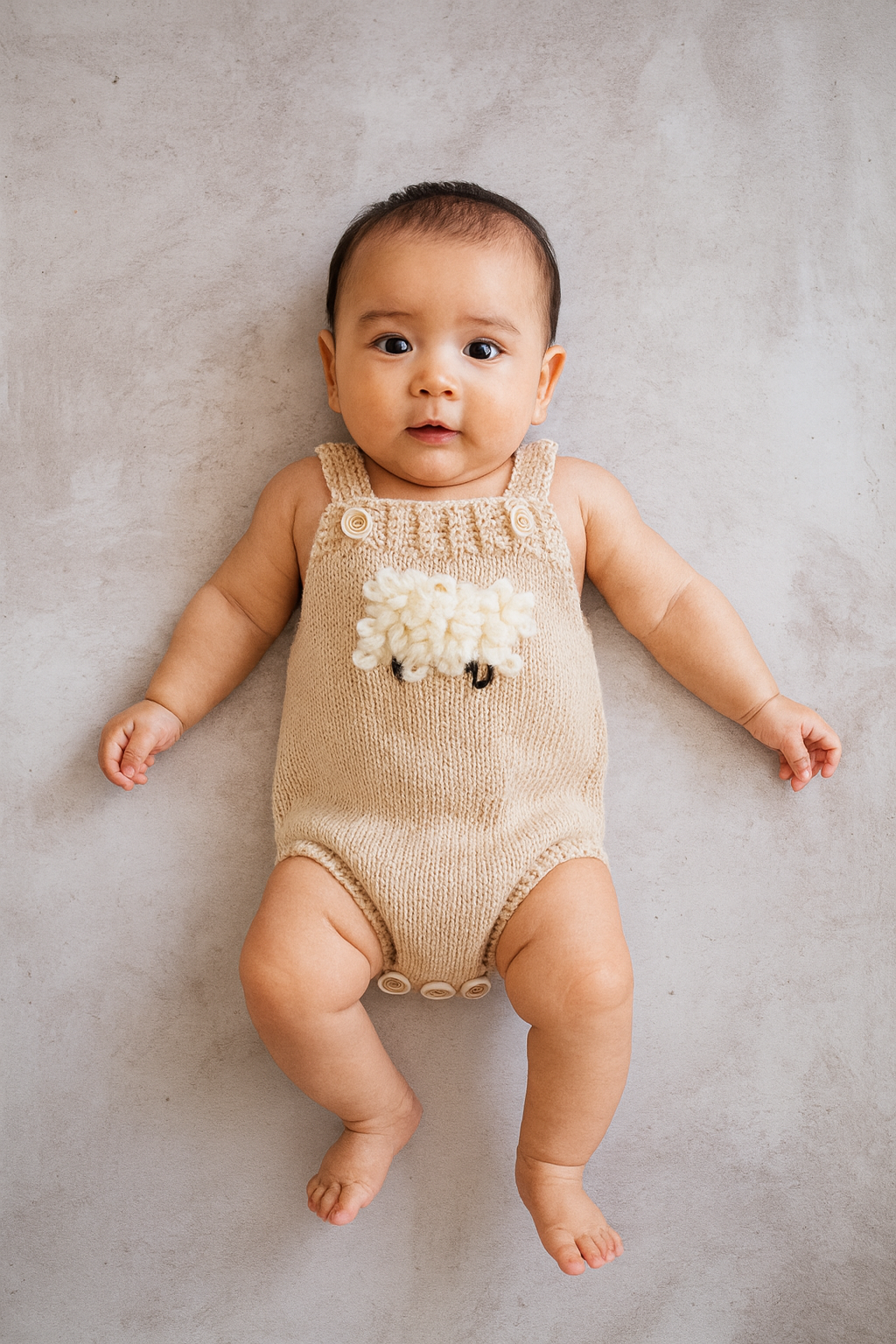 Knitted Sheep Romper