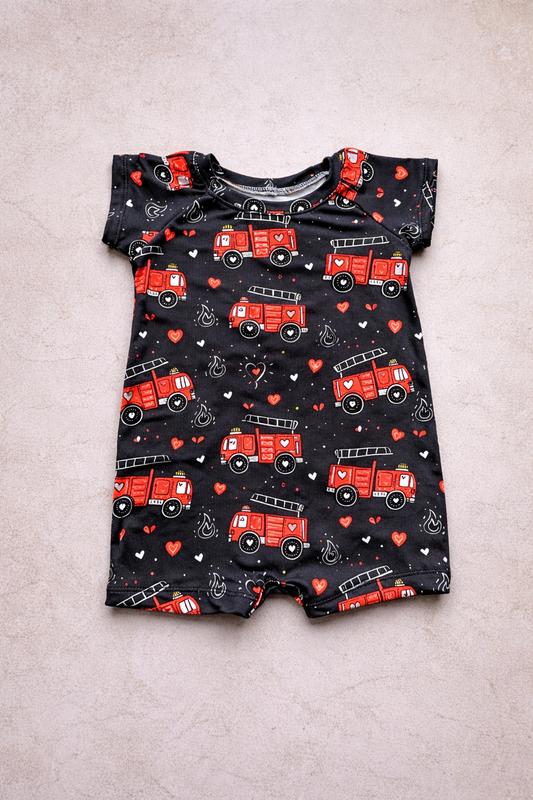 Romper- Heart on Fire