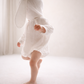 Muslin Bunny Romper- White